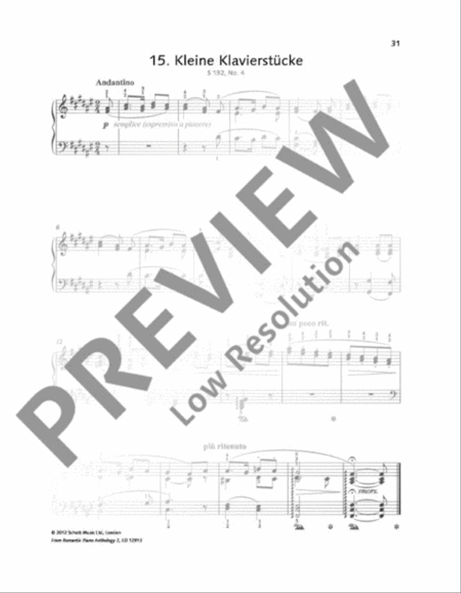 Piano Piece F-sharp major Piano Solo scores gallery preview page 2