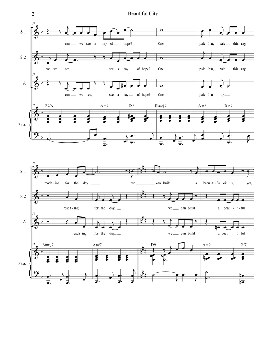 Beautiful City SSA scores gallery preview page 2