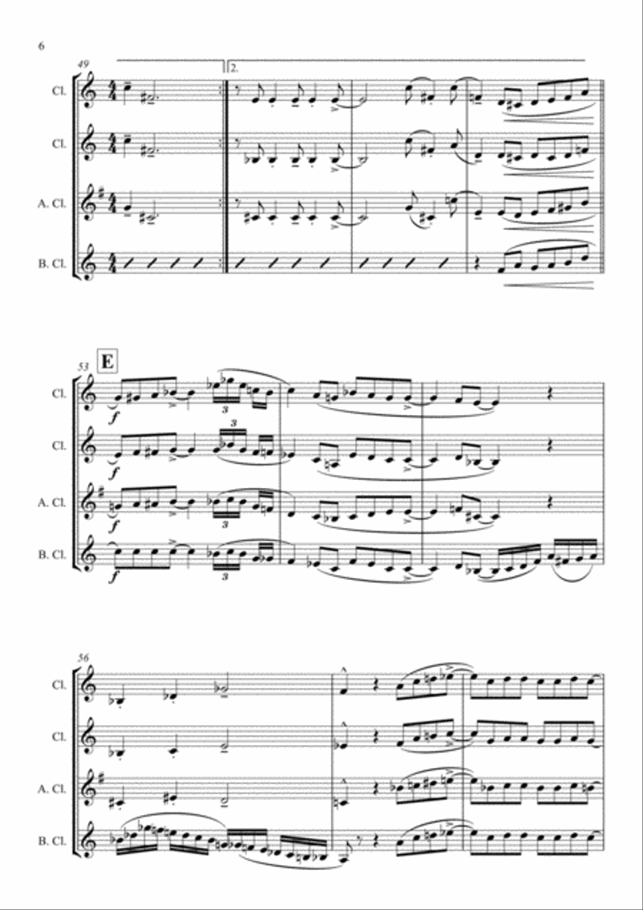 Blue Monk Blue Monk Woodwind Quartet scores gallery preview page 6