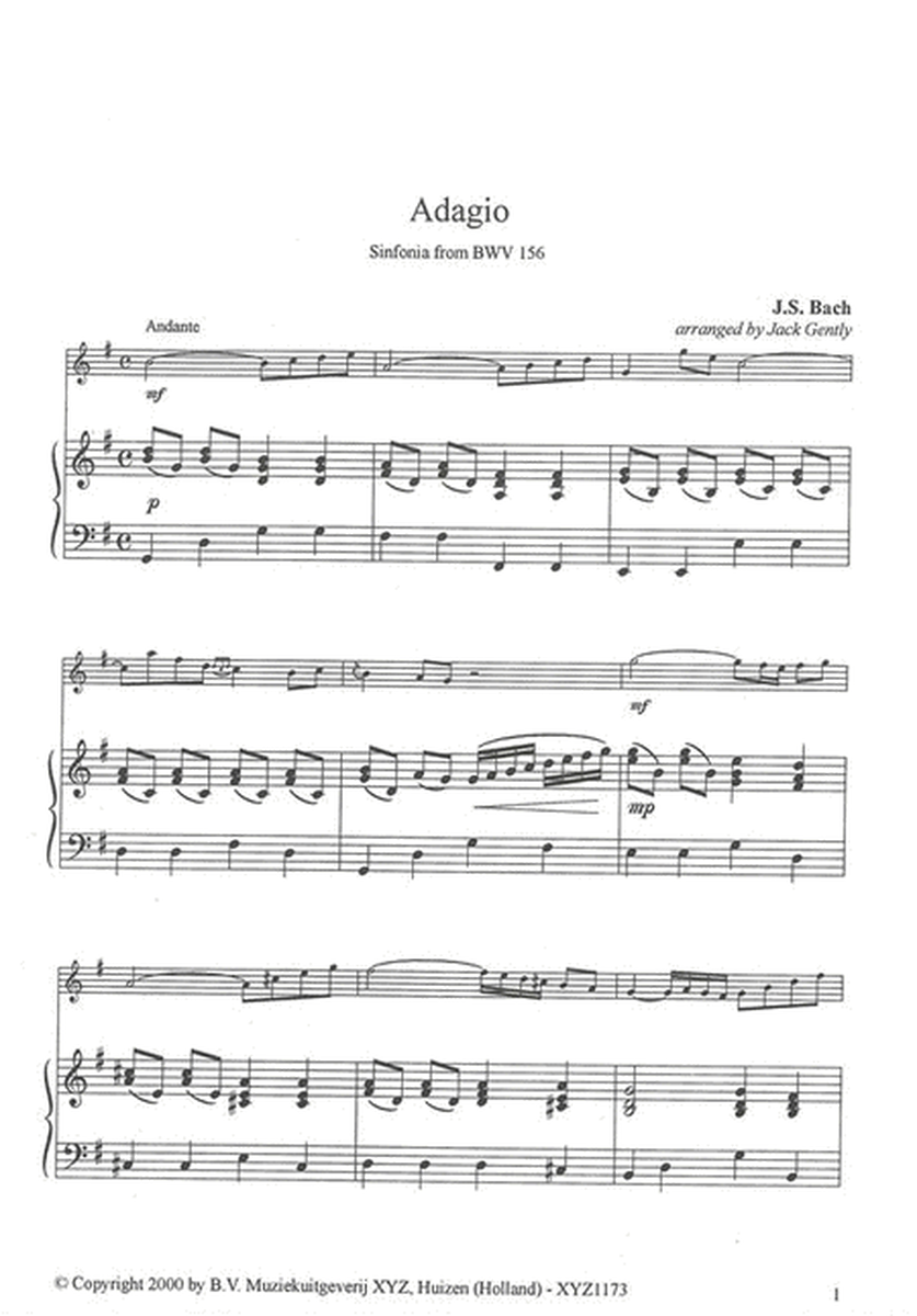 Sinfonia Bwv156 Adagio