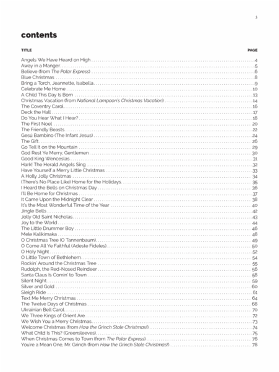 Alfred's Easy Ukulele Songs -- Christmas Ukulele scores gallery preview page 3