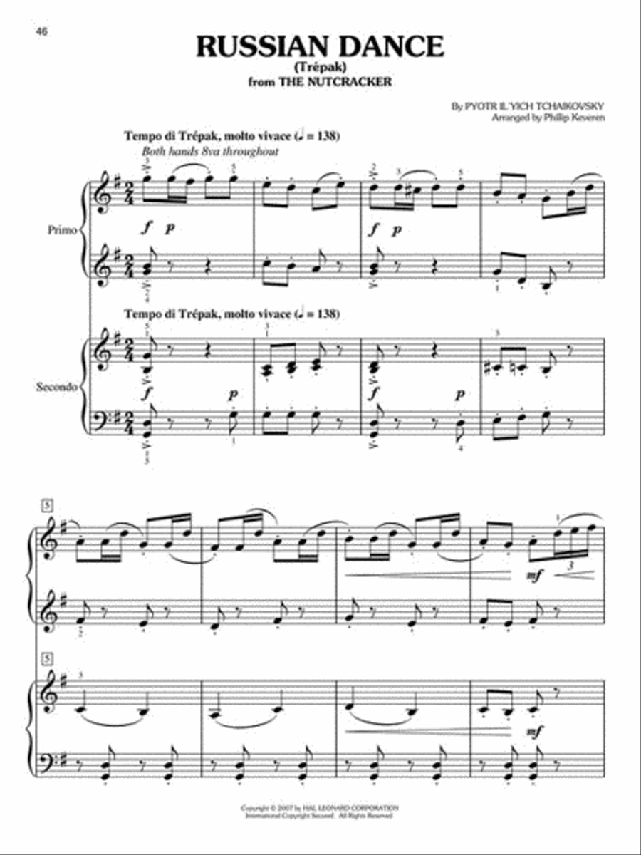 Classical Theme Duets 1 Piano, 4-Hands scores gallery preview page 4