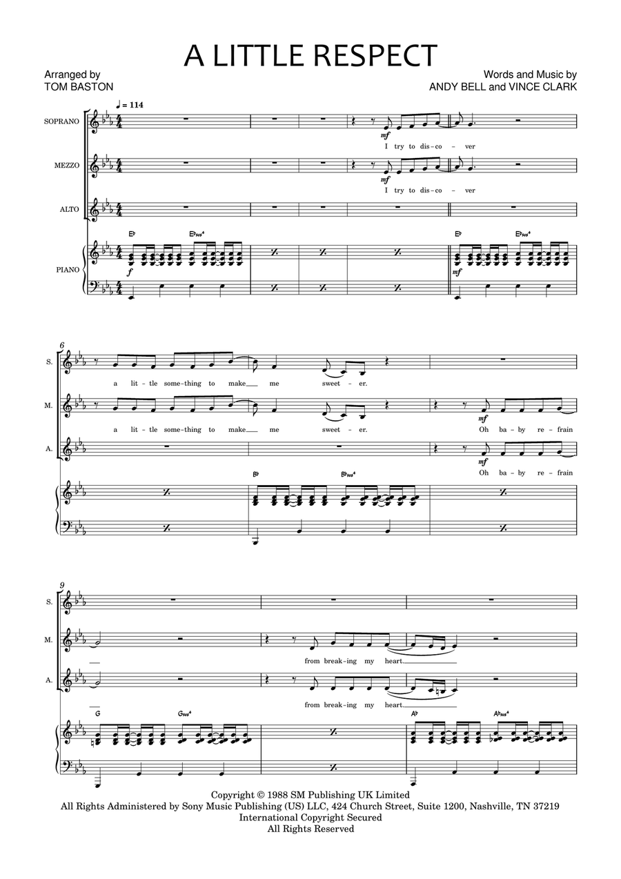 A Little Respect SSA scores gallery preview page 1