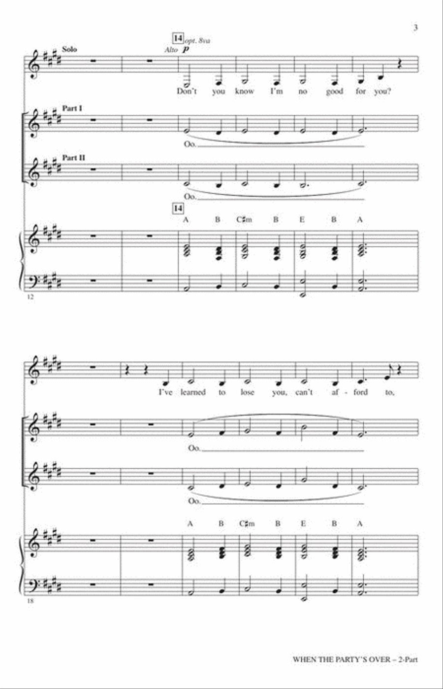 When the Party's Over 2-Part scores gallery preview page 4