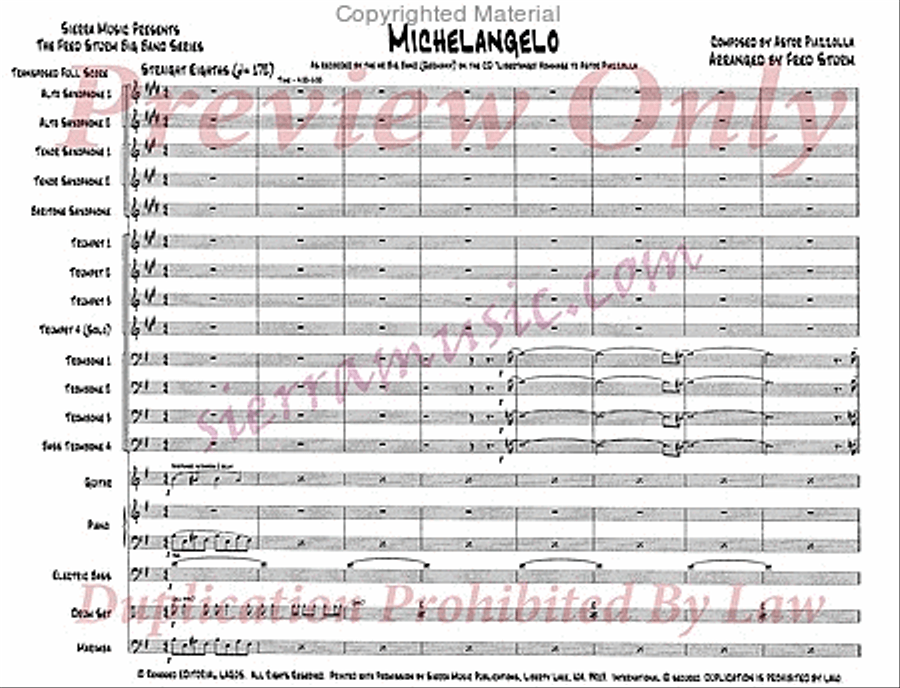 Michelangelo Michelangelo Jazz Ensemble scores gallery preview page 2