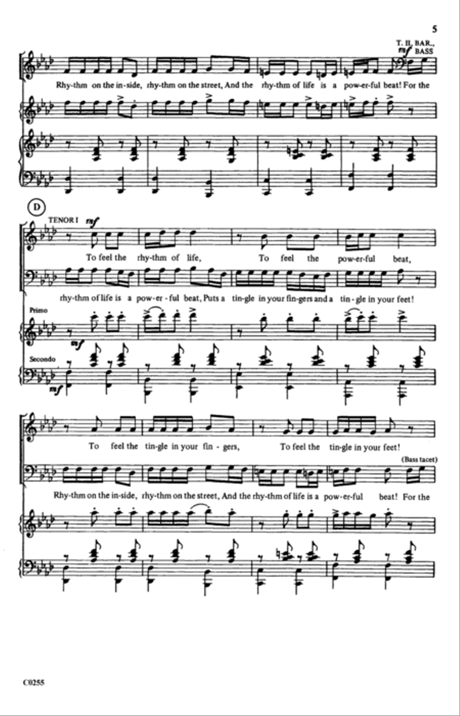 The Rhythm Of Life (from Sweet Charity) (arr. Richard Barnes) TTBB scores gallery preview page 3