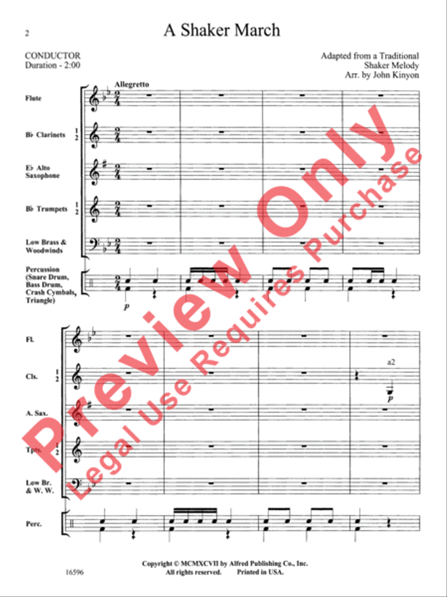 A Shaker March A Shaker March Concert Band scores gallery preview page 3