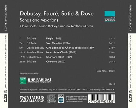 Debussy, Dove, Faure, & Satie: Songs & Vexations