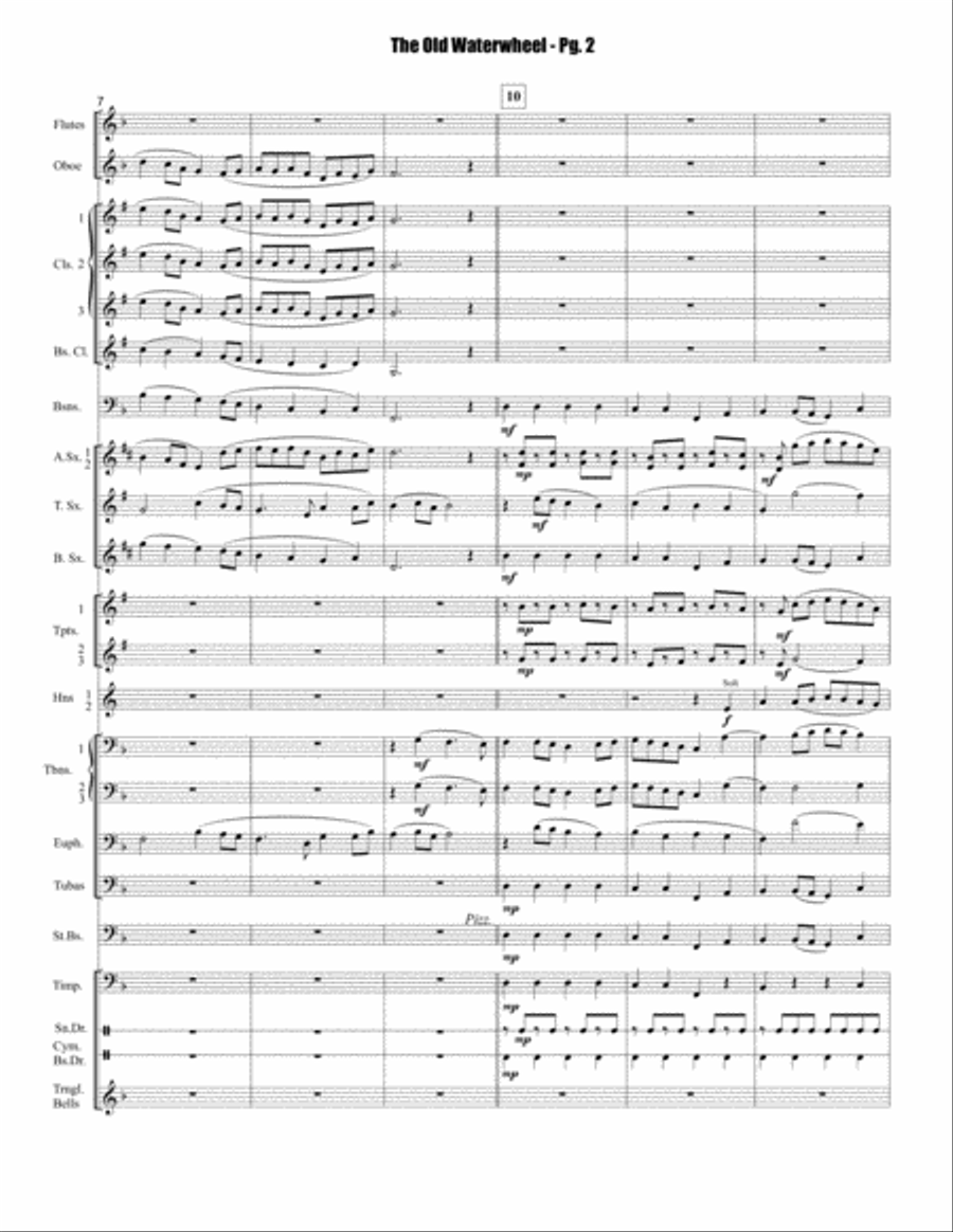 The Old Waterwheel The Old Waterwheel Concert Band scores gallery preview page 3