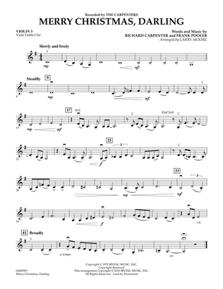 Merry Christmas, Darling - Violin 3 (Viola Treble Clef)
