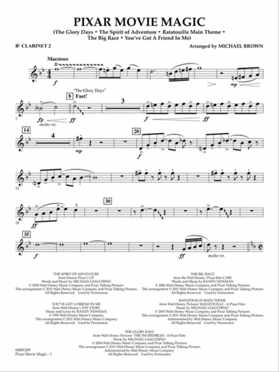Pixar Movie Magic Pixar Movie Magic Concert Band scores gallery preview page 6