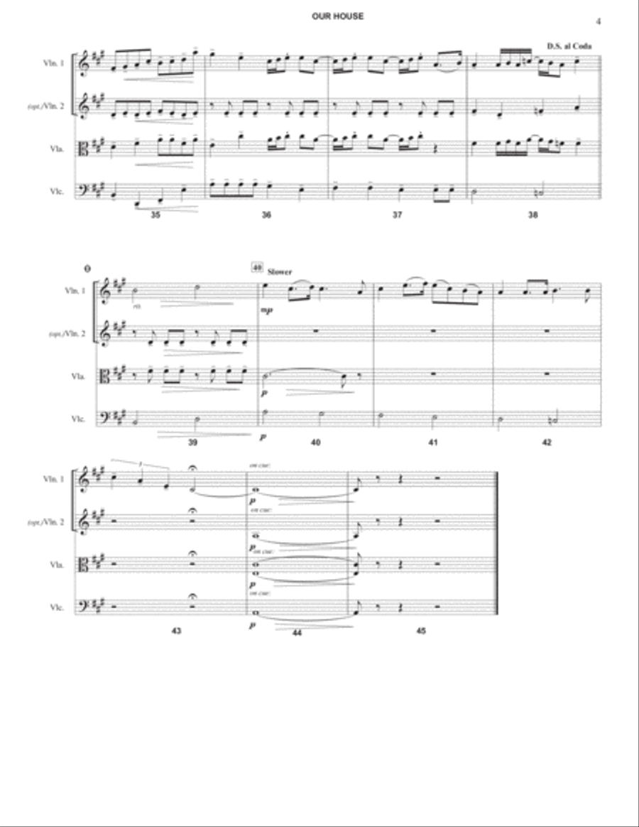Our House String Quartet scores gallery preview page 4
