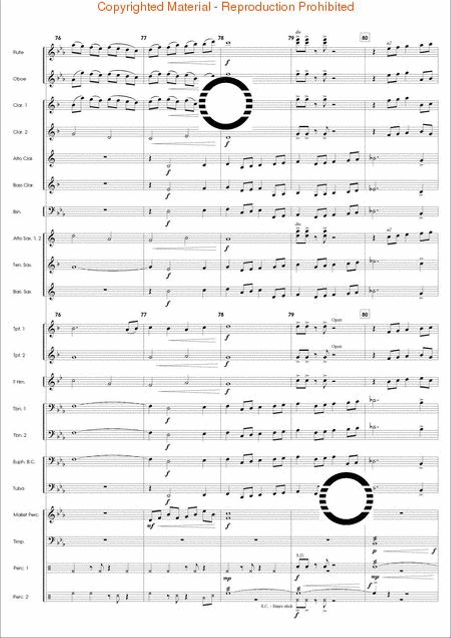 Fire Dance Concert Band scores gallery preview page 17