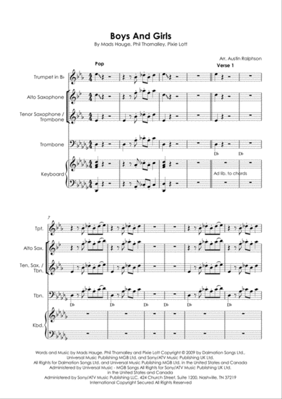 Boys And Girls Tenor Saxophone scores gallery preview page 3