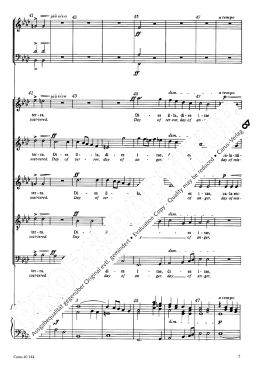 Save me, O thou gracious Lord (Libera me, Domine) SSATB scores gallery preview page 8