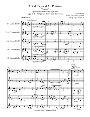 O God, Beyond All Praising (Thaxted) (Bb) (Clarinet Quintet)