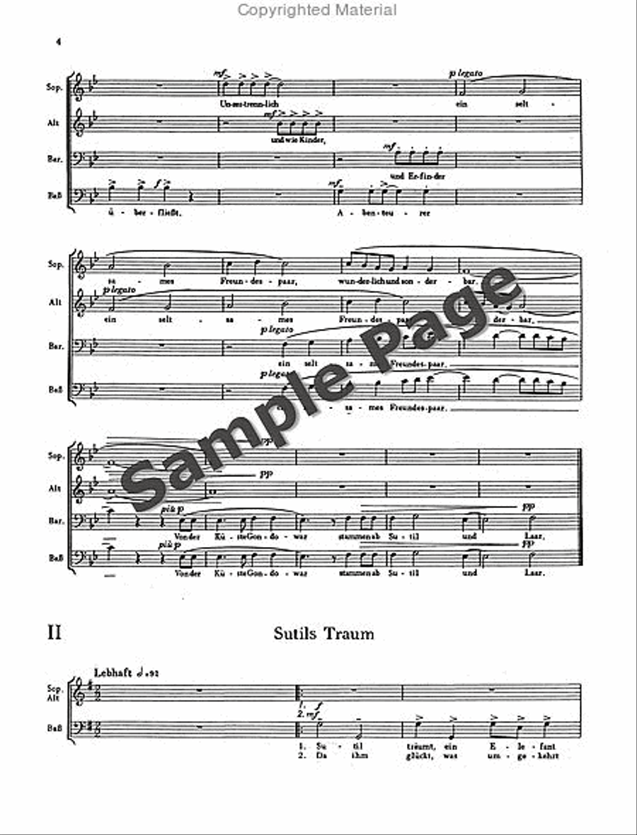 Wyttenbach J Sutil+laar Scherzlieder Mixed Choir scores gallery preview page 5