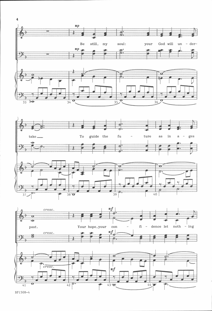 Be Still, My Soul - Courtney 4-Part scores gallery preview page 4