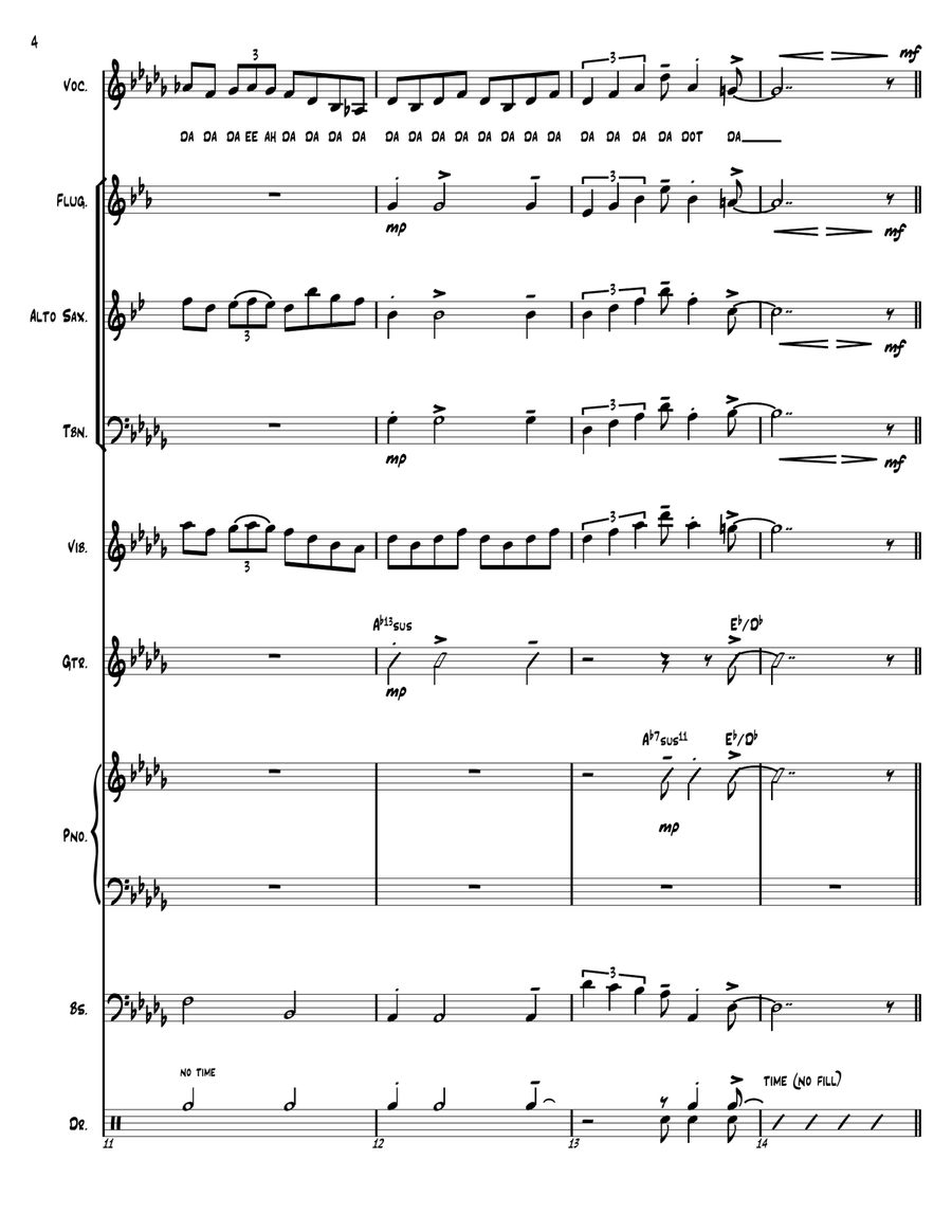 Boplicity (be Bop Lives) Large Ensemble scores gallery preview page 4