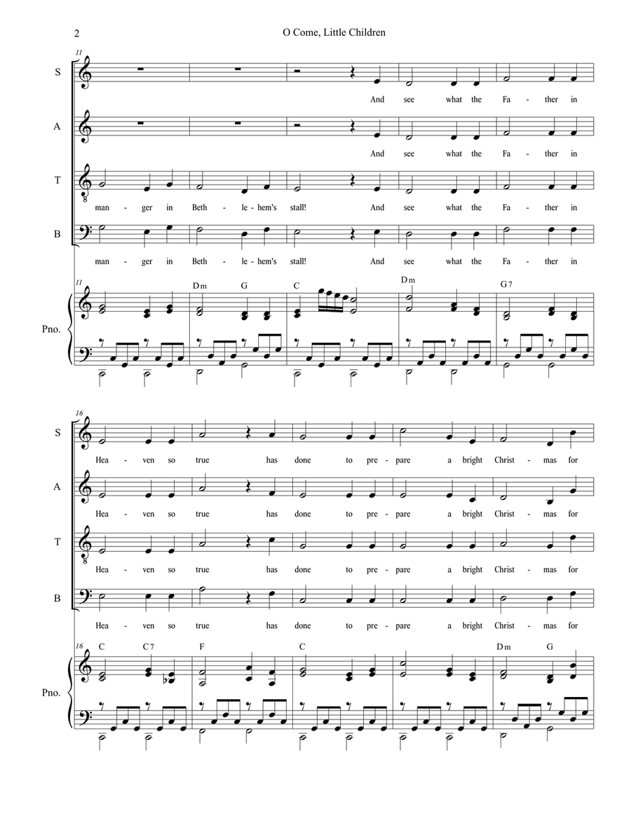 O Come, Little Children (with 