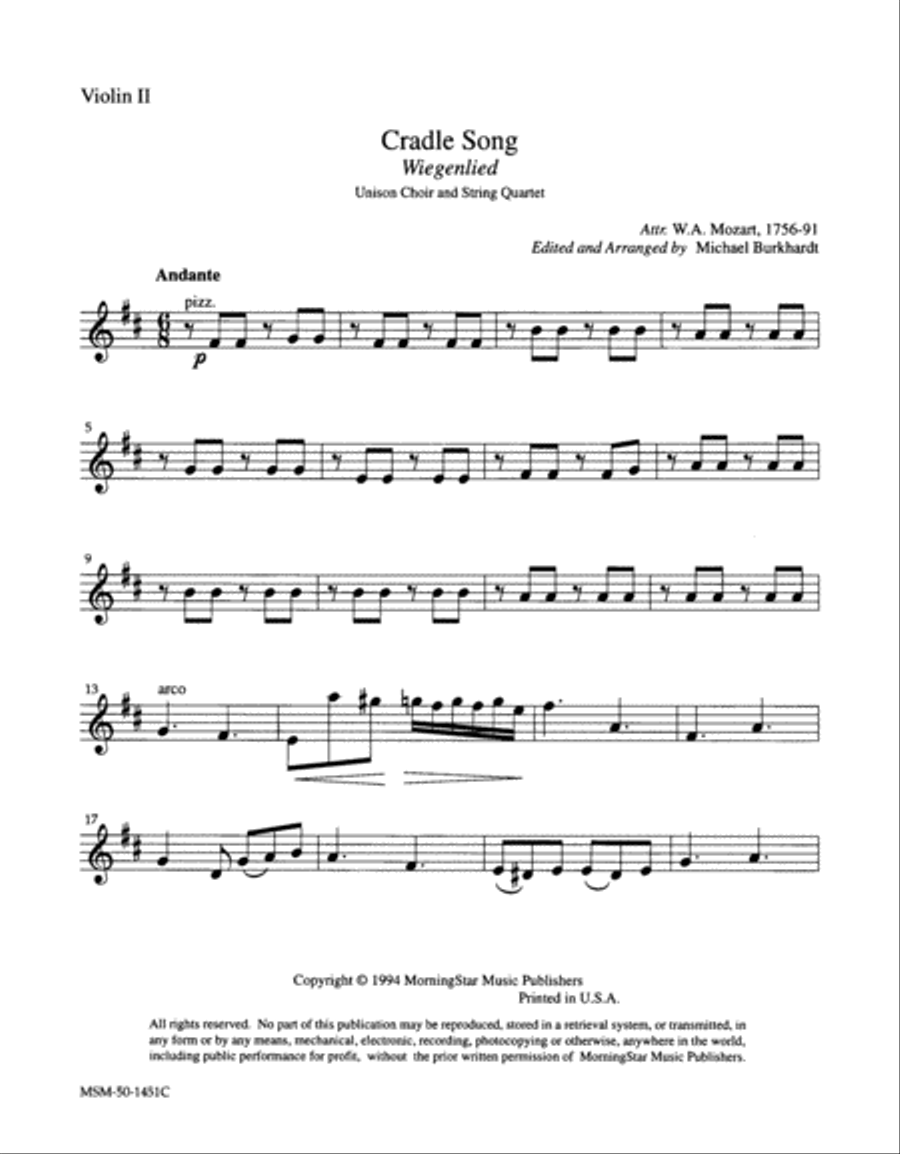Cradle Song Cradle Song Choir scores gallery preview page 3