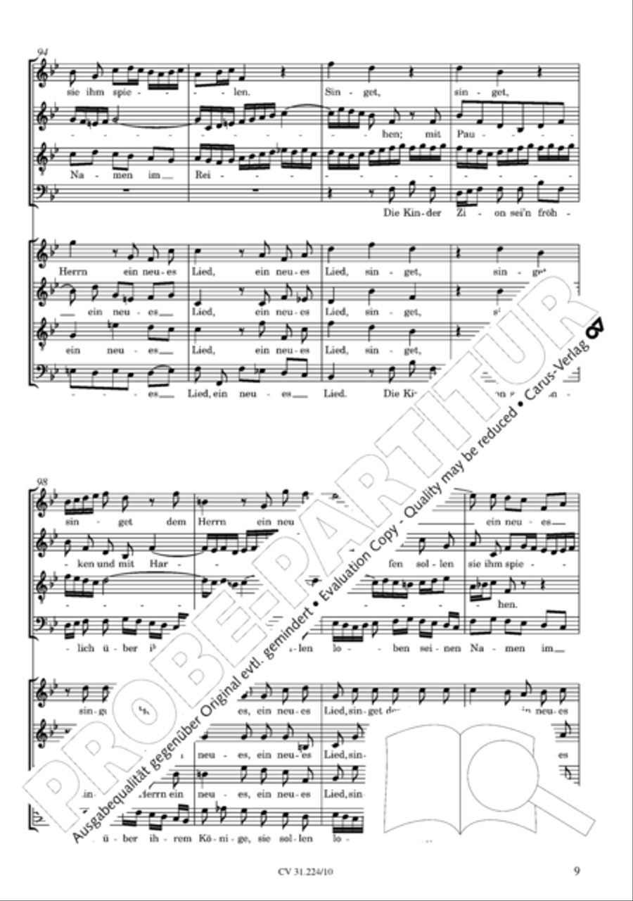The complete motets (without Bc) Choir scores gallery preview page 16