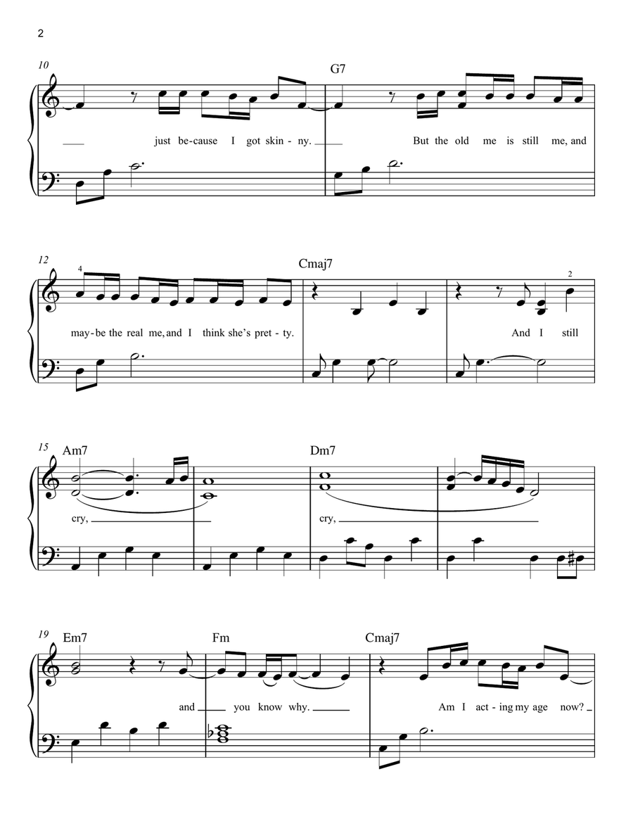 SKINNY Easy Piano scores gallery preview page 2