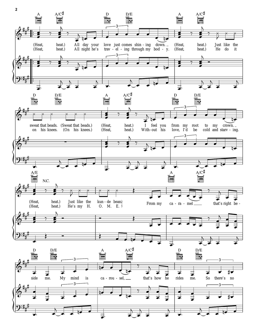 Mirage Piano, Vocal, Guitar scores gallery preview page 2