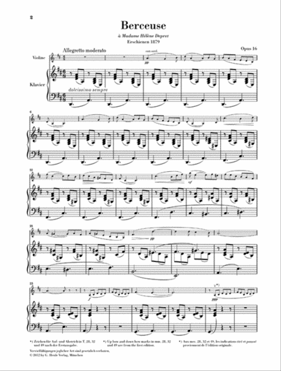 Berceuse, Op. 16 Violin Solo scores gallery preview page 2