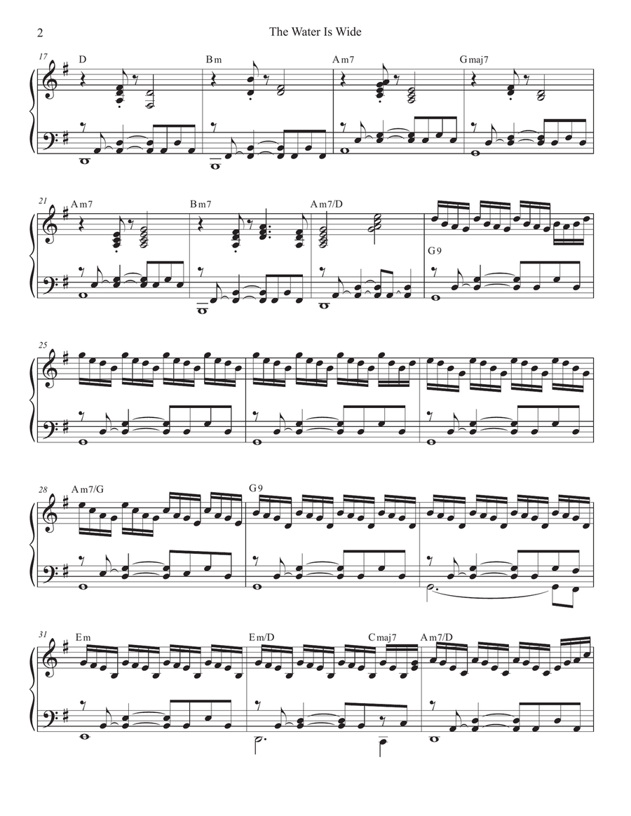 The Water Is Wide (O Waly, Waly) (Flute or Violin solo and Piano) The Water Is Wide (O Waly, Waly) (Flute or Violin solo and Piano) Flute Solo scores gallery preview page 5