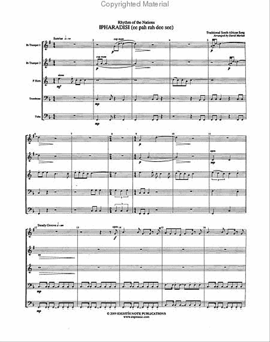 Rhythm of the Nations Brass Quintet scores gallery preview page 2