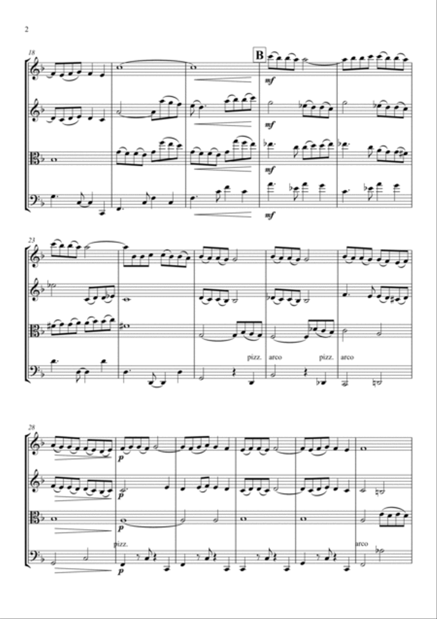 Strangers In The Night String Quartet scores gallery preview page 2
