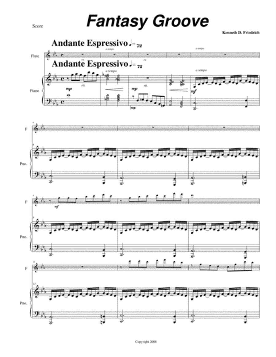 Fantasy Groove Flute Solo scores gallery preview page 1