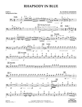 Book cover for Rhapsody in Blue (arr. Paul Murtha) - Pt.5 - String/Electric Bass