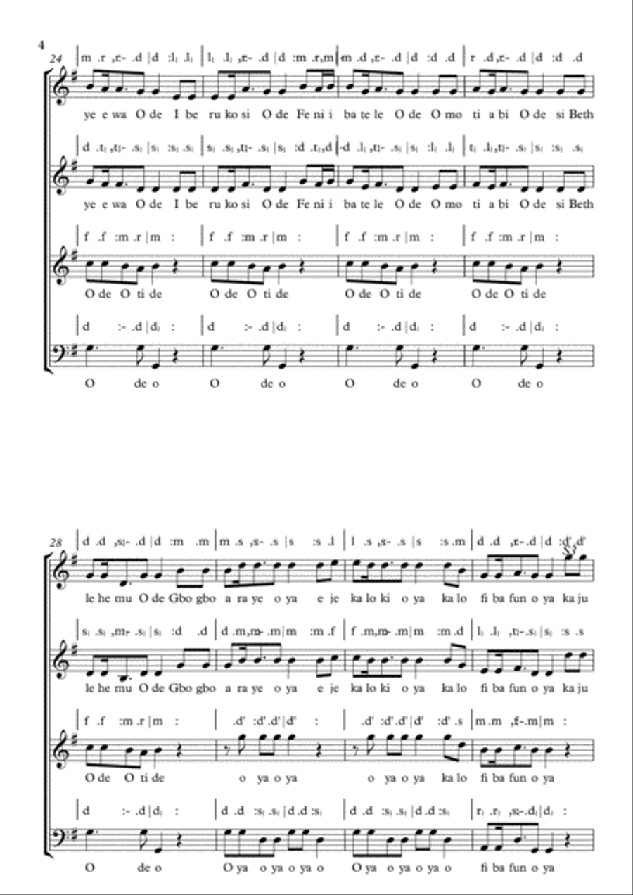 Jésù ti dé o (Jesus has arrived) Full Orchestra scores gallery preview page 4