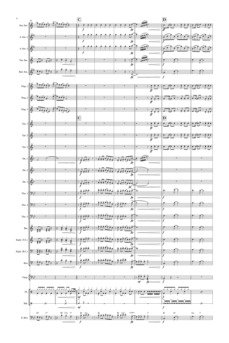 Shut Up And Dance Concert Band scores gallery preview page 5