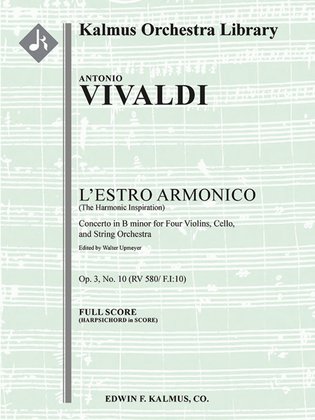 L'Estro Armonico, Op. 3, No. 10: Concerto for Four Violins & Cello in B minor, RV 580 / F.IV:10