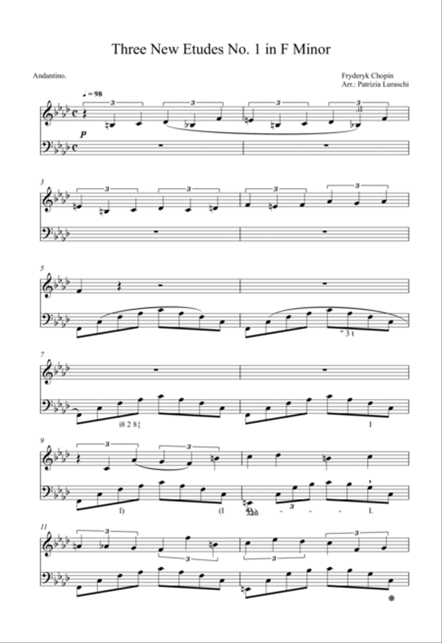 Three New Etudes No. 1 in F Minor Piano Method scores gallery preview page 2