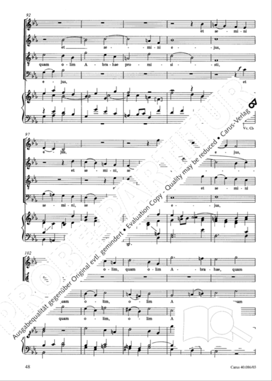 Requiem in C minor 4-Part scores gallery preview page 49