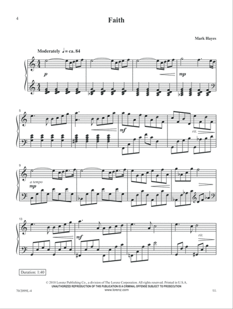 Mark Hayes Miniatures, Vol. 2 (Digital Delivery) Piano Solo scores gallery preview page 4