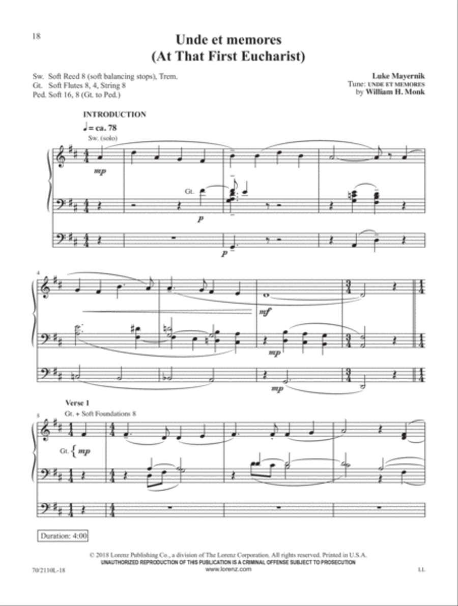 In the Ending of the Year Organ Solo scores gallery preview page 6