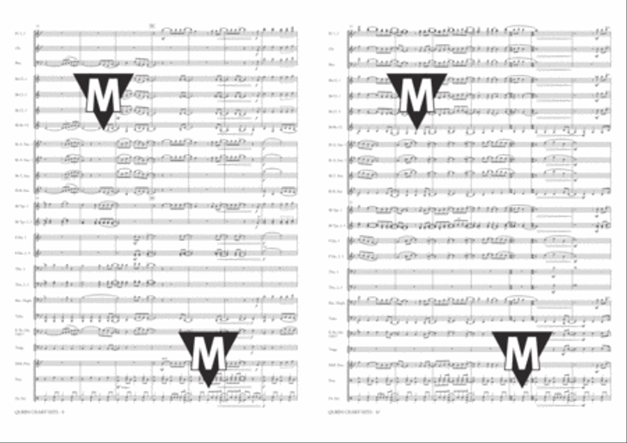 Queen Chart Hits Queen Chart Hits Concert Band scores gallery preview page 6