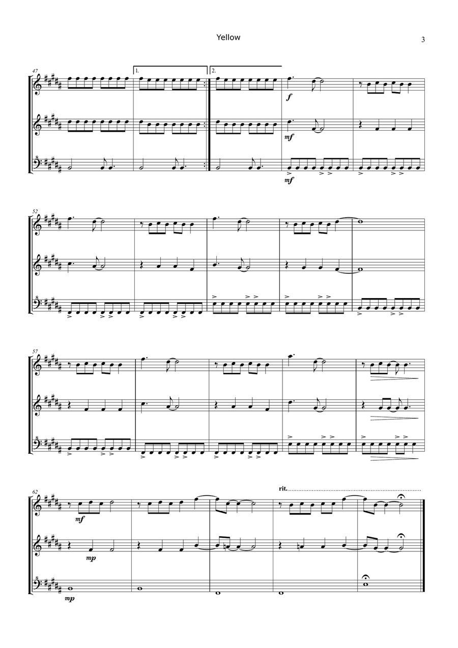 Yellow Chamber Music scores gallery preview page 3
