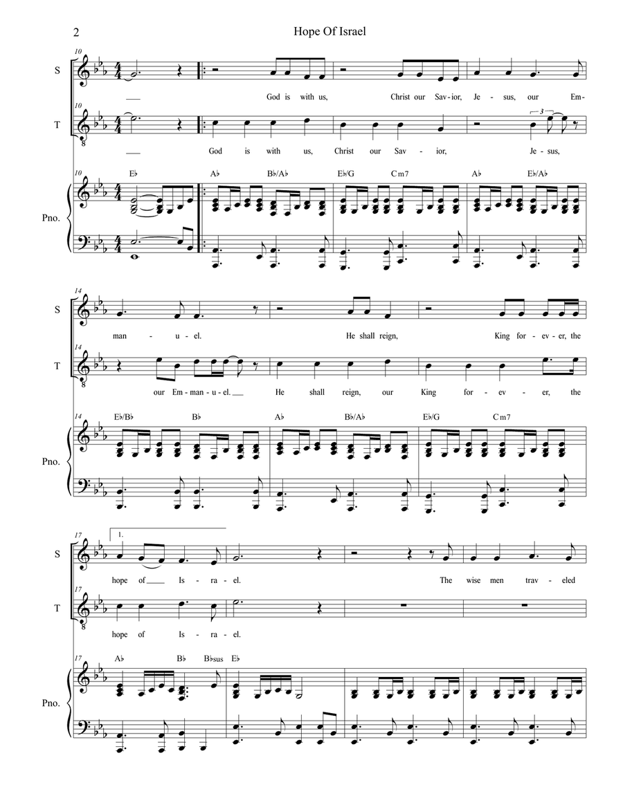 Hope Of Israel Tenor Voice scores gallery preview page 2