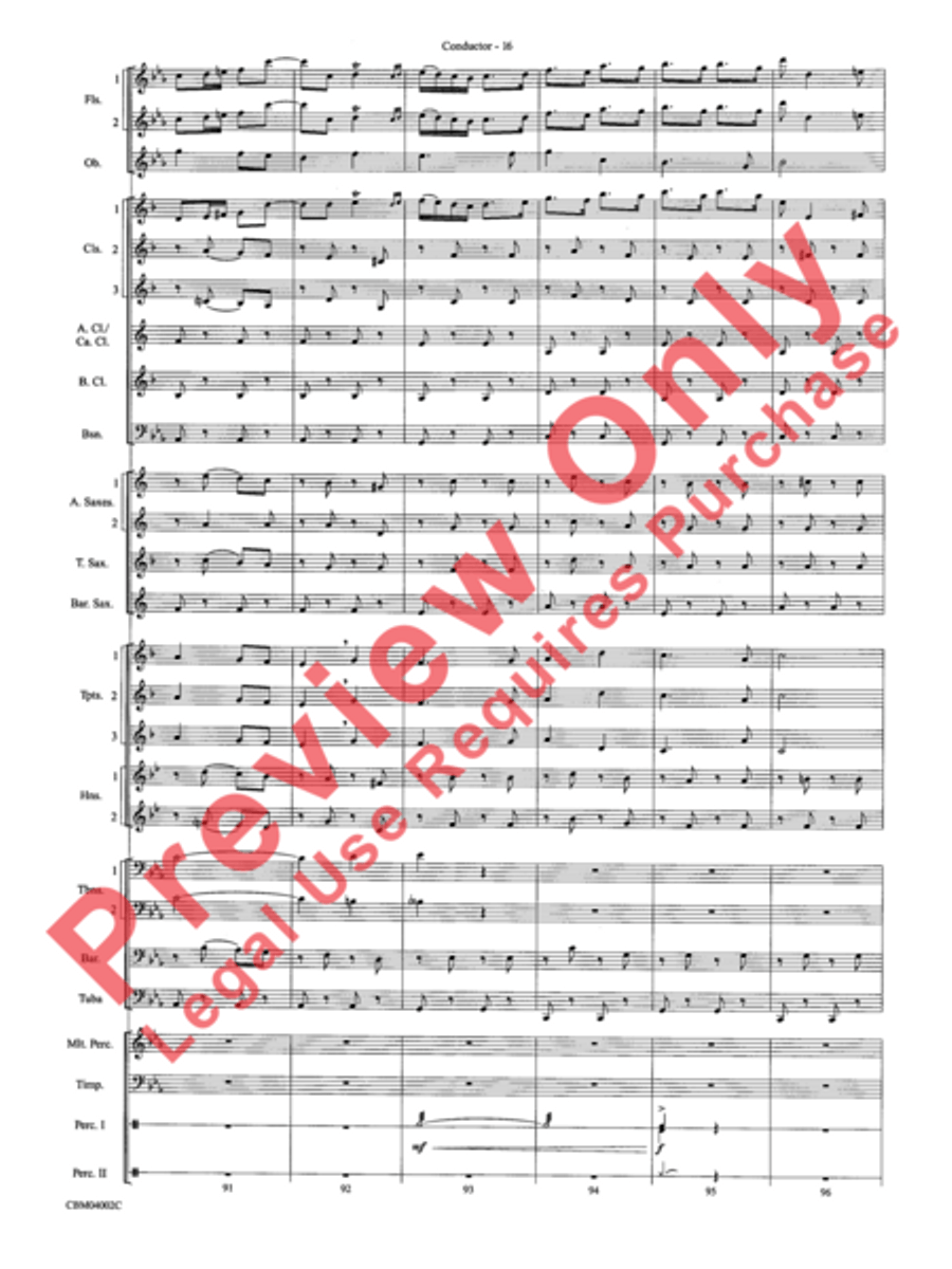 The Dam Busters Concert March Concert Band scores gallery preview page 19