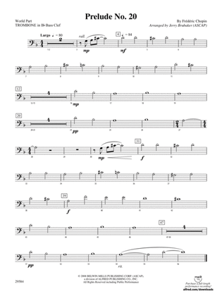Prelude No. 20: (wp) 1st B-flat Trombone B.C.