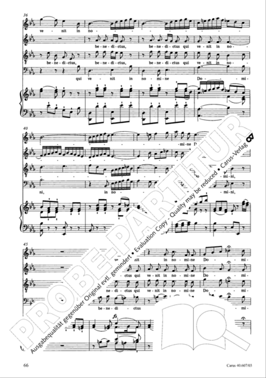 Mass in time of war (Missa in tempore belli) 4-Part scores gallery preview page 73