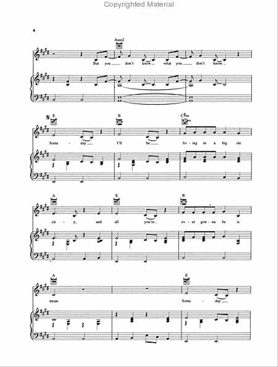 Mean Mean Piano, Vocal, Guitar scores gallery preview page 3