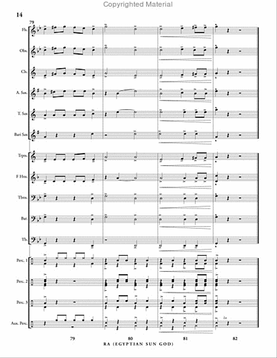 Ra: Egyptian Sun God Ra: Egyptian Sun God Concert Band scores gallery preview page 15