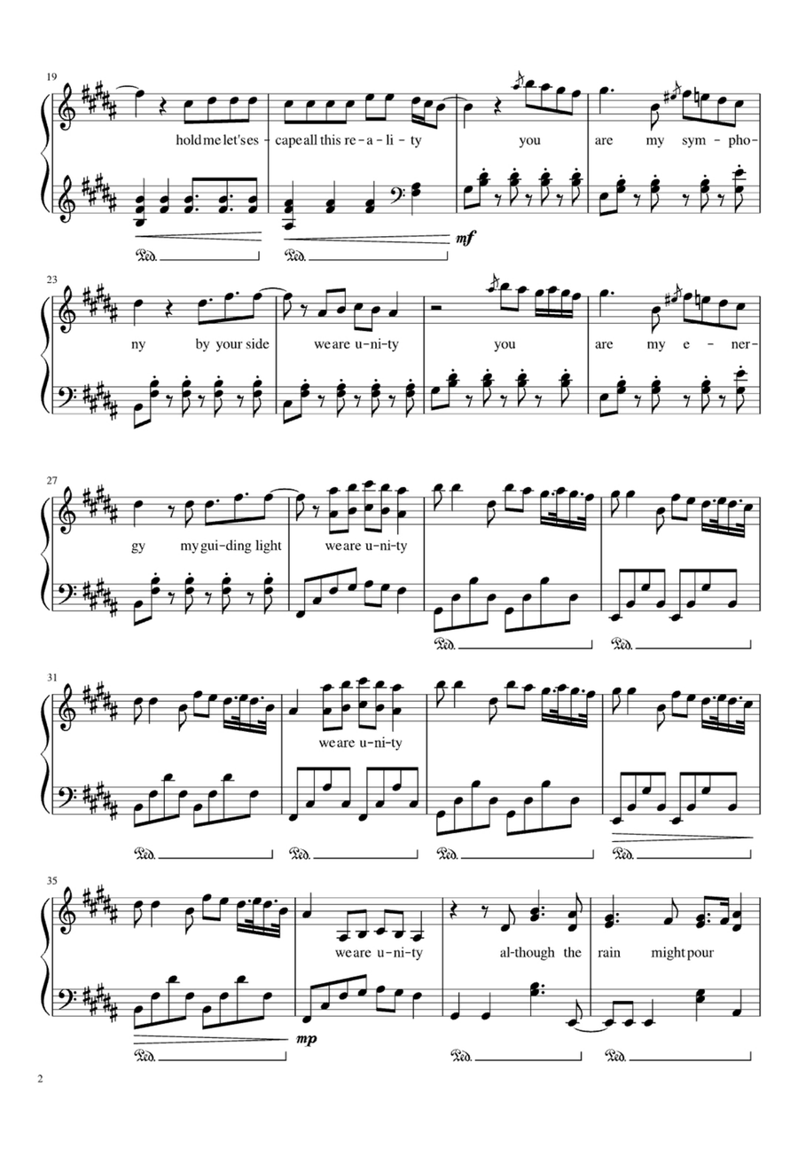 Unity Easy Piano scores gallery preview page 2